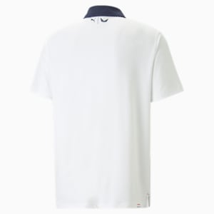 Cheap Urlfreeze Jordan Outlet x VOLITION Flag Stripe Men's Golf Polo Shirt, Bright White-Navy Blazer, extralarge